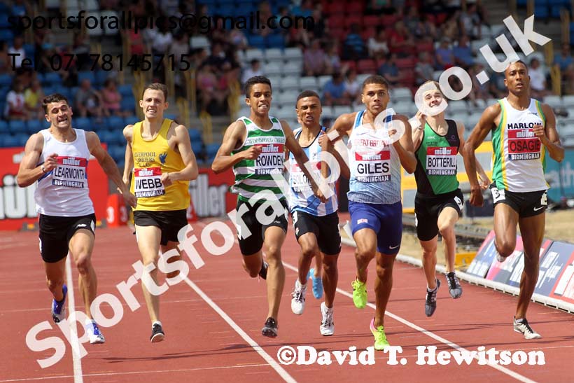 Mens 800 metres, Muller British Championships, Alexander Stadium, Birmingham. Photo: David T. Hewitson/Sports for All Pics